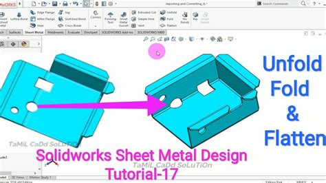 solidworks unfold sheet metal